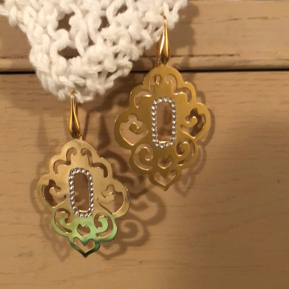 Boho gold tone earrings